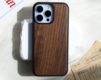 Handcrafted Wood iPhone 15 Case: Slim Eco-Friendly Cover