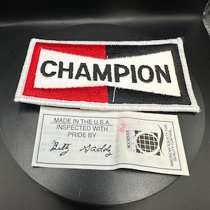 Vintage Champion Racing Patch | Retro Nascar Patches