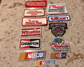 Parches vintage de carreras de Nascar / Parches retro de carreras