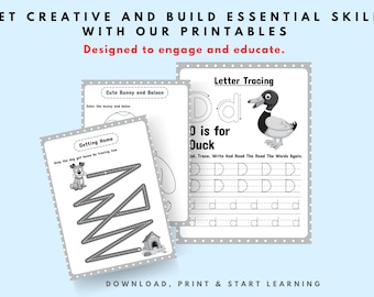 Preschool Activity Pack PDF | Alphabet Tracing, Numbers, Coloring, Games for Early Learners