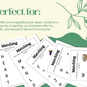 Alphabet Matching Worksheet for Toddlers Preschool Kindergarten Kids Adults | ABC Letter Recognition Activity Learning Practice Sheet