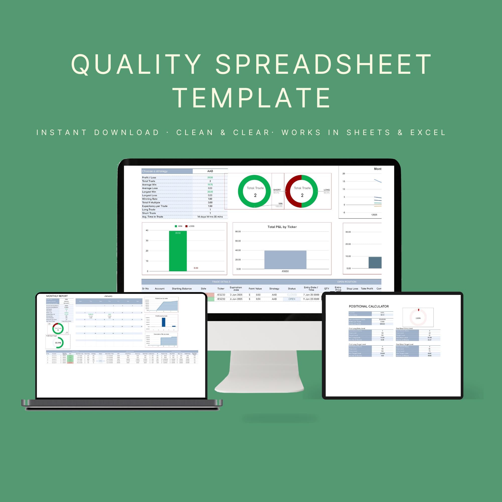 Excel options trading tracker - Etsy 日本