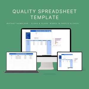 Home Renovation Budget Template Google Sheets | House Remodel Planner | Renovation Expense Tracker – Contractor & Material Cost Estimator