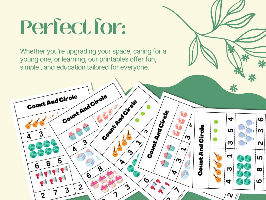 Math Circle : Sorting Counting-addition Drills - Maths Printable ...