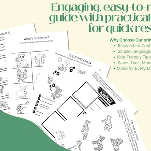 Third Grade Animals Activity Worksheets: Printable Science - Reading Packs for Kids Learning Fun Educational Worksheets