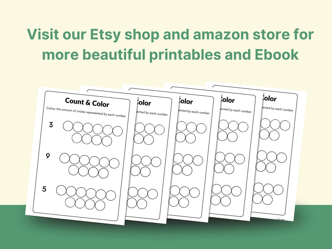 Numbers Coloring Book: Preschool Learning Activity (PDF Printable Pages ...