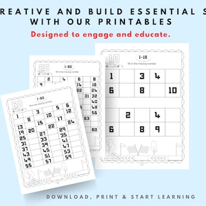 Fun Fill in the Missing Number Puzzle Game for Kids and Adults for Brain Training, Cognitive Skill Boosting, and Logical Thinking Practice