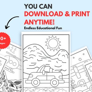 Fun Coloring Projects Printable Kids Coloring Pages | Fun and Educational Art | Instant ...