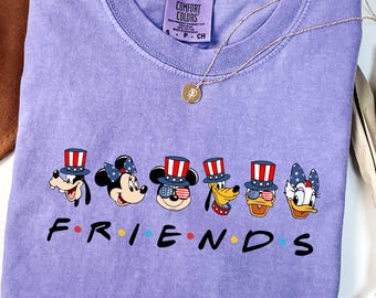 Retro Mickey und Freunde PNG, 4. Juli Png svg, Disney USA Png, 4. Juli Png, Unabhängigkeitstag Png svg, amerikanische Flagge Png