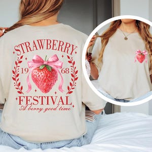 Strawberry Festival 1968 png | A Berry Good Time Png | Retro | Strawberry Coquette | Strawberry Festival | Strawberry Season | Trendy