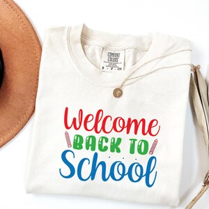 Welcome Back To School Png, Sublimation Design, School Bus Png, Teacher Png, Sweatshirt Png, T-Shirt Design, Instant Download Png, DTF