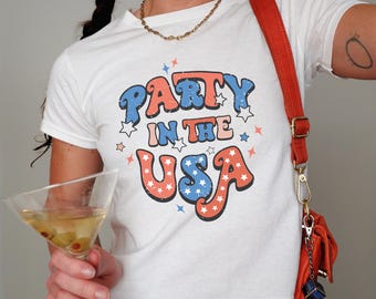 Retro Party in der USA PNG USA Flagge Groovy Amerika Retro Fourth of Juli Lustiger 4