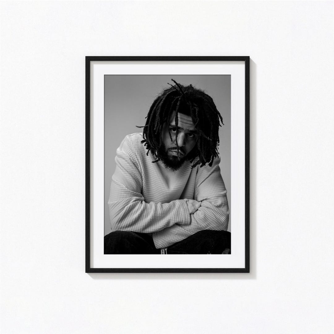 J. Cole Posters / J. Cole Black and White Wall Art, Music Poster, Home ...