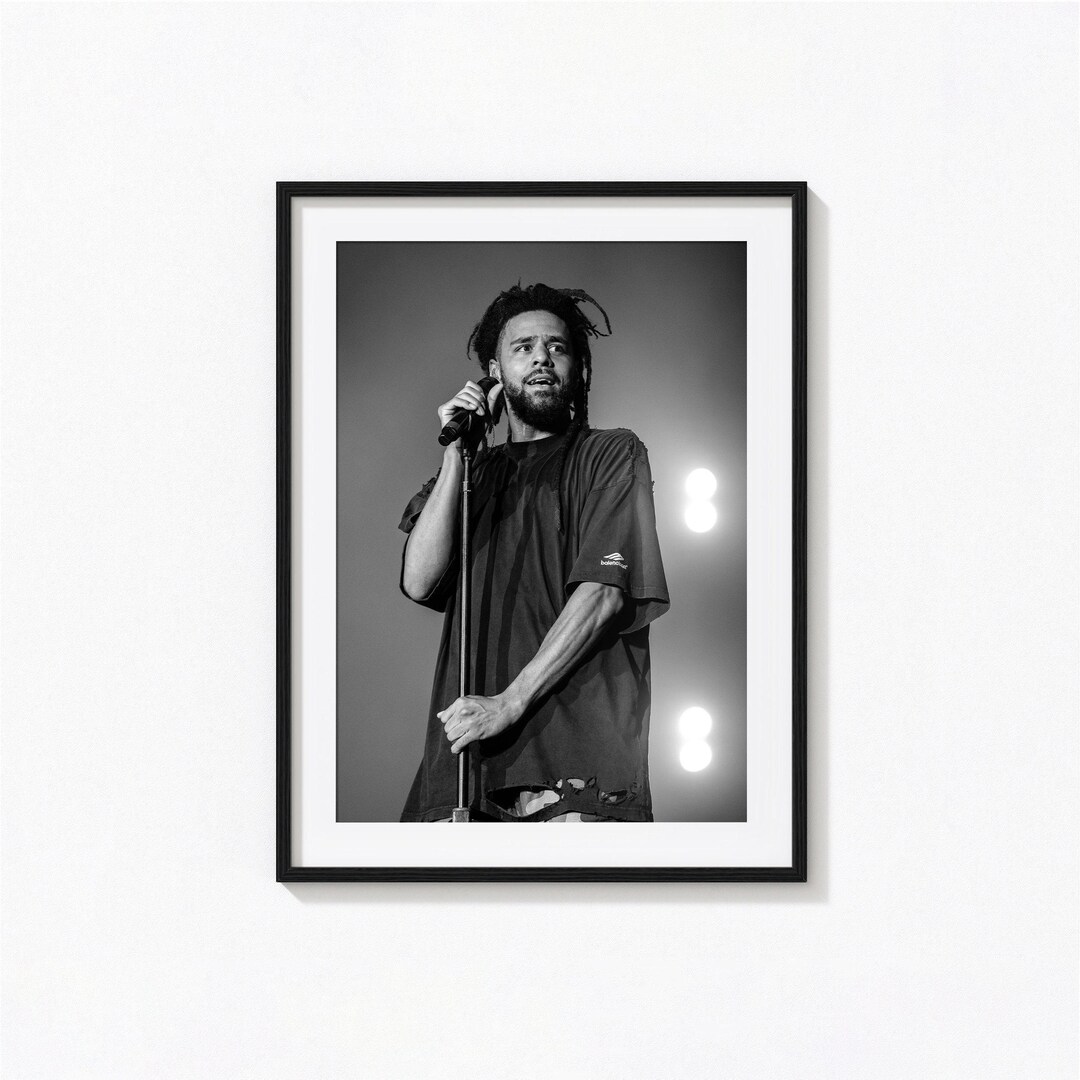 J. Cole Posters / J. Cole Black and White Wall Art, Music Poster, Home ...