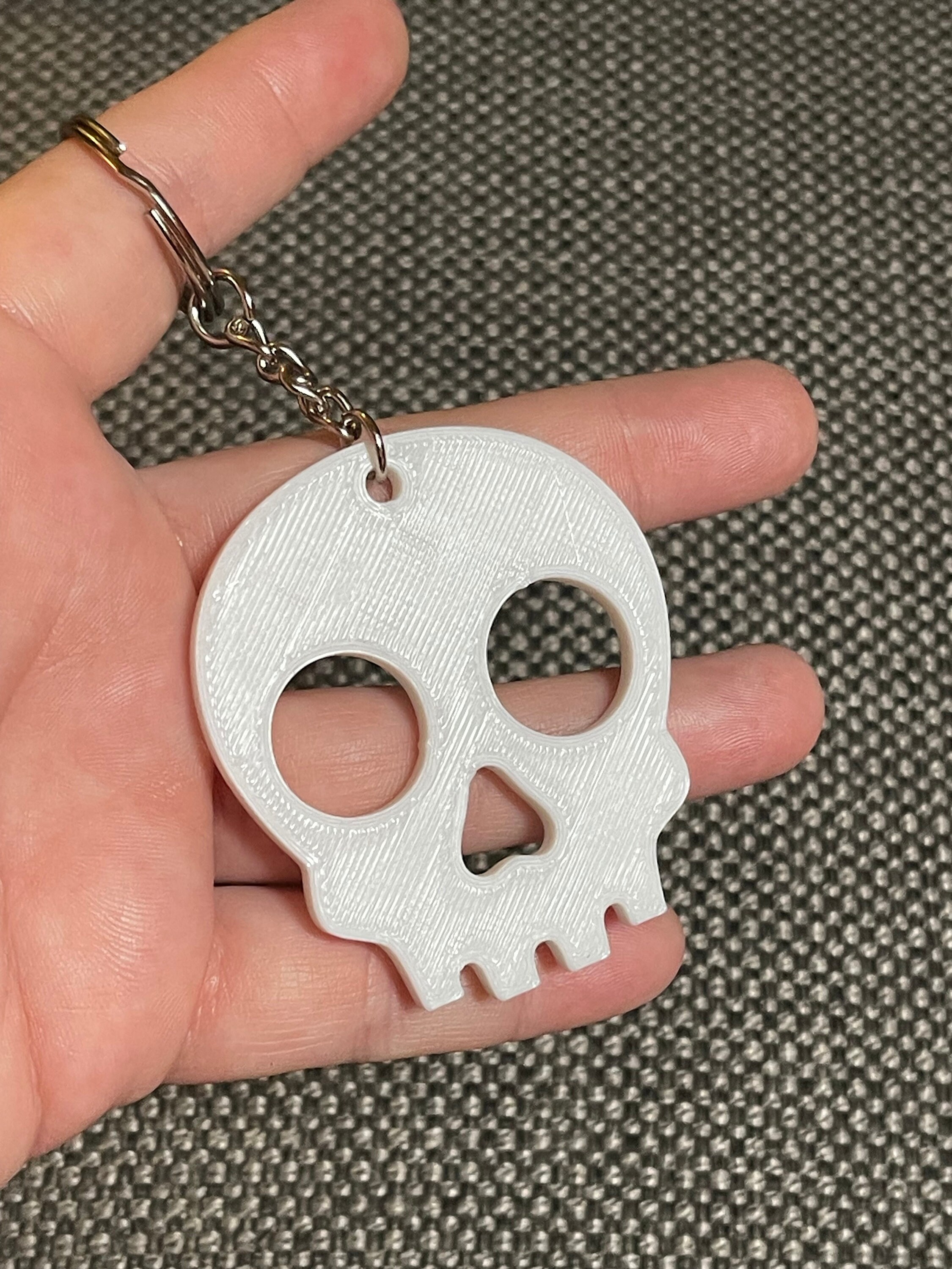 Skull Keychain - Etsy