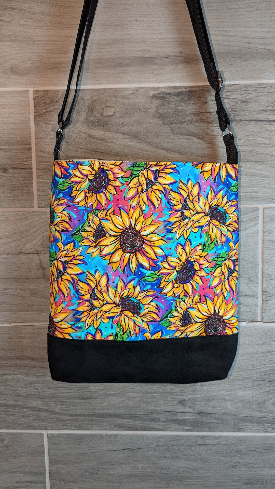 Sunflower Print Pattern Crossbody Bags