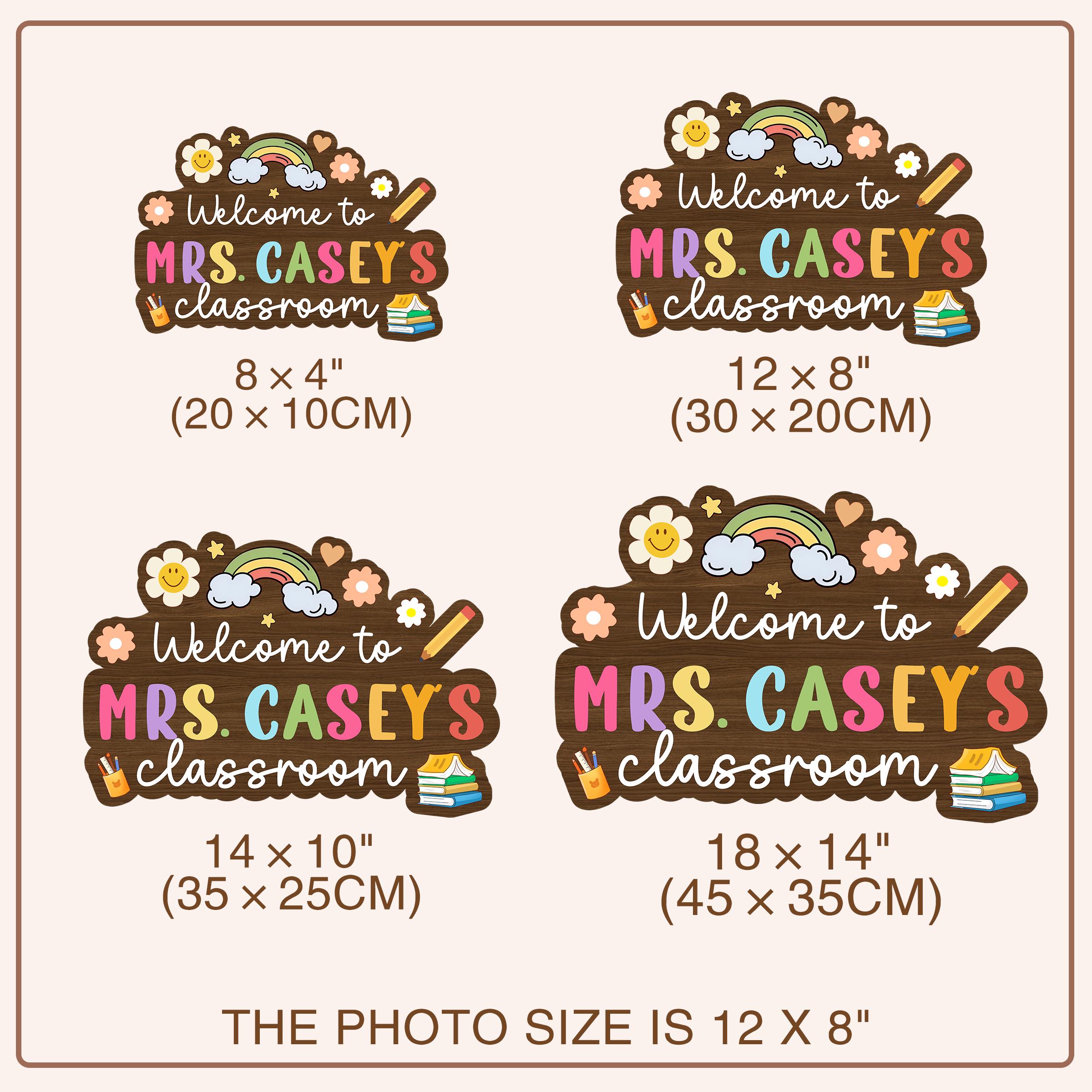 Personalized Teacher Sign: 3D Wood Classroom Door Decor - Etsy