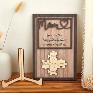Personalized Mom Puzzle Piece Sign Gift For Mom Grandma WIfe Mom You Are The Piece That Holds Us Together Mother S Day Birthday Gift For Her Fwp10100