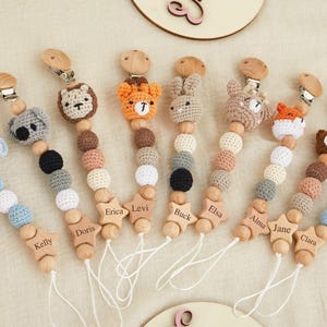 IKOPFLN Schnullerkette 4 Stück - Silikon Schnullerhalter Mit Clip Für Babys