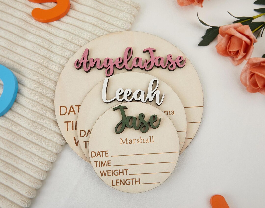 Baby Birth Announcement, Personalized Baby Name Sign for Hospital ...