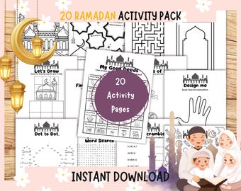 Ramadan Activity Pack | Printable Islamic Worksheets for Kids | Ramadan Learning & Fun, home school, classroom projects, worksheets