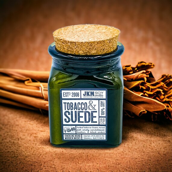 tobacco suede candle Tobacco & Suede 8.5oz Soy Candle