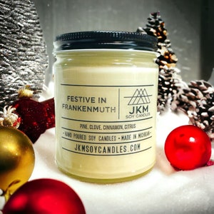 Festive in Frankenmuth 9oz Soy Candle - Michigan Collection