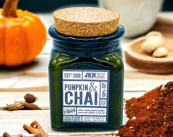 Pumpkin & Chai 8.5oz Soy Candle - Ampersand Collection