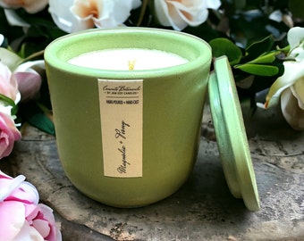 Magnolia + Peony Soy Candle - Concrete Botanicals Collection