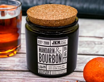 Mandarin & Bourbon 13oz Soy Candle - Ampersand Collection