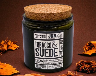 Tobacco & Suede 13oz Soy Candle - Ampersand Collection