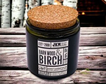 Barn Wood & Birch 13oz Soy Candle - Ampersand Collection