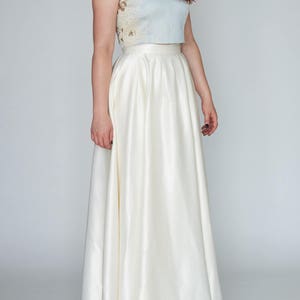 Endless Harmony maxi Ivory wedding skirt with pockets image 3