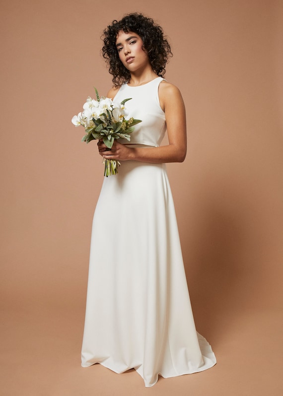 Modern Simple and Elegant Bridal Skirt Separates, High Waist