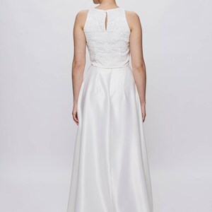 Endless Harmony maxi Ivory wedding skirt with pockets image 2