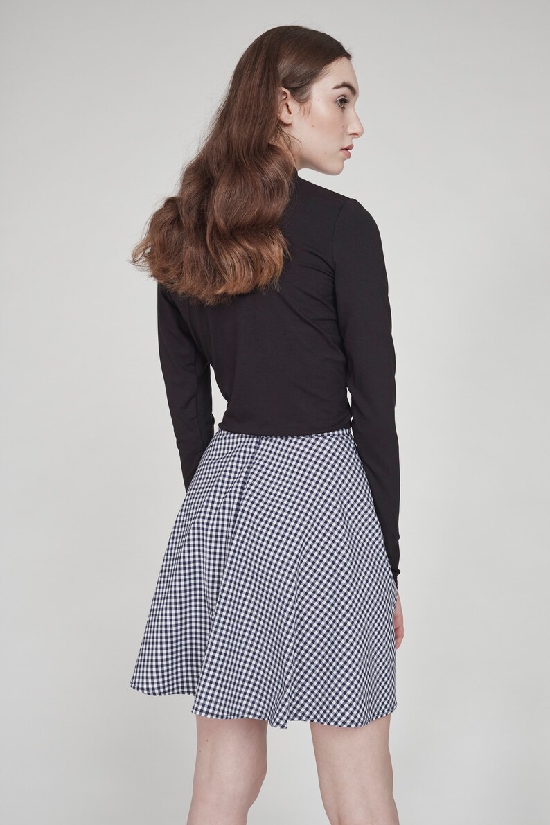 black crop long sleeved mock neck