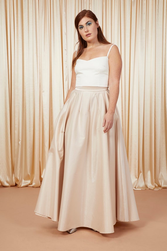 satin bridal top
