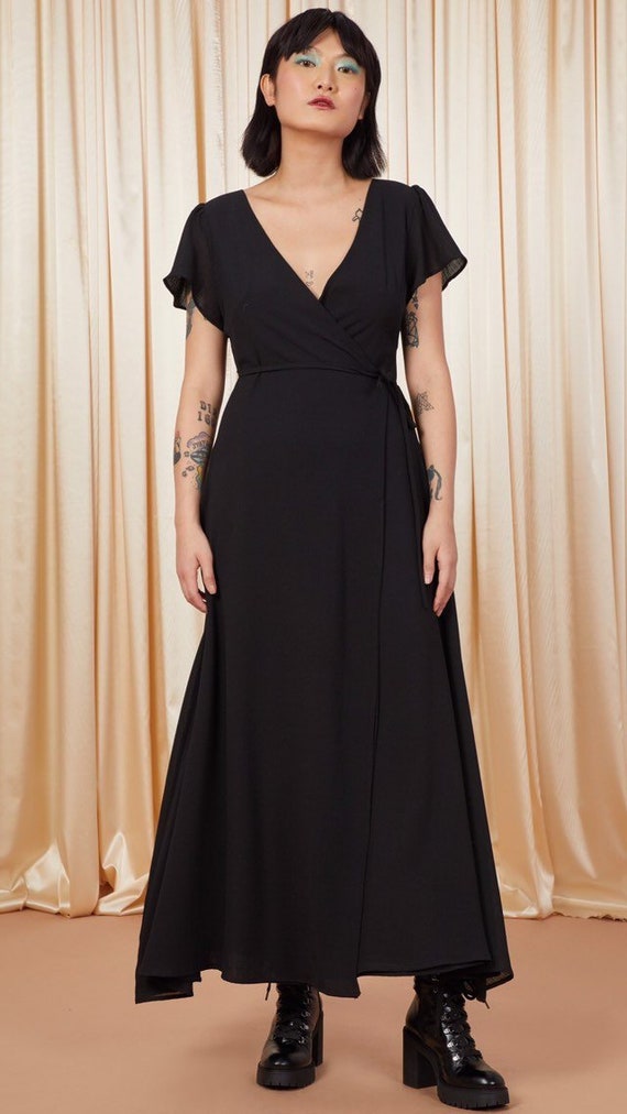 georgette wrap dress