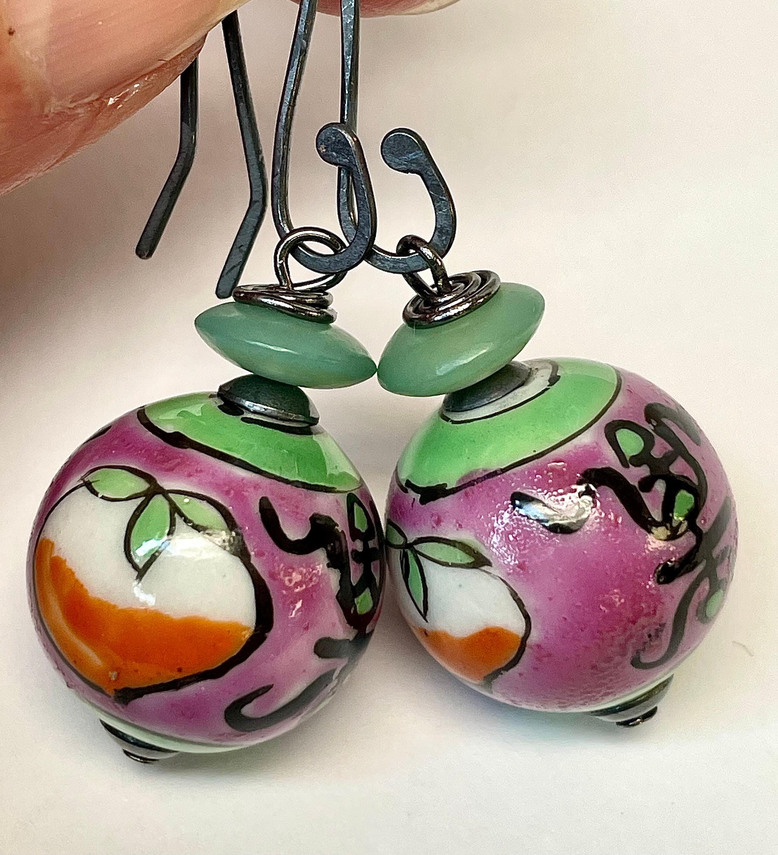 STEUABEN 桃　peach クリスタル　スチューベン　1990年代　希少 Chinese Longevity Peach - Etsy