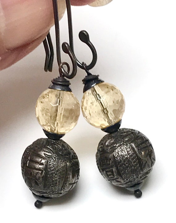 Antique Chinese Silver Bead Qing Dangle Wealth Tr… - image 1