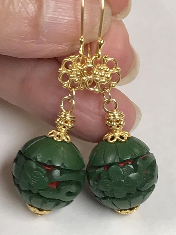 Vintage Chinese Jade Bead AA Grade Bracelet,Vinta… - image 8