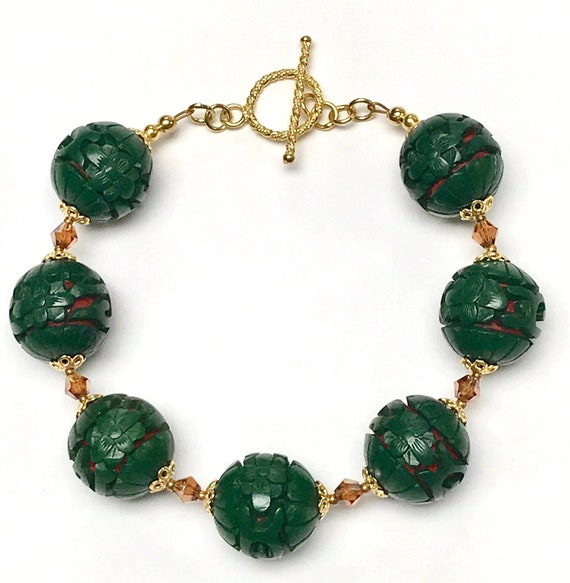 Vintage AAA JADE Bead Knotted Necklace,Vintage Se… - image 7