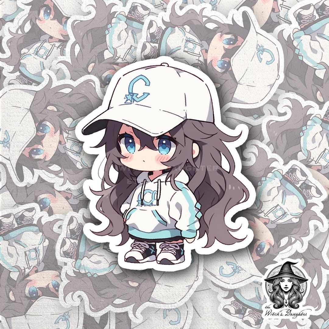 Kawaii Anime Girl Sticker | Chibi Vinyl Decal, Laptop Decoration - Etsy
