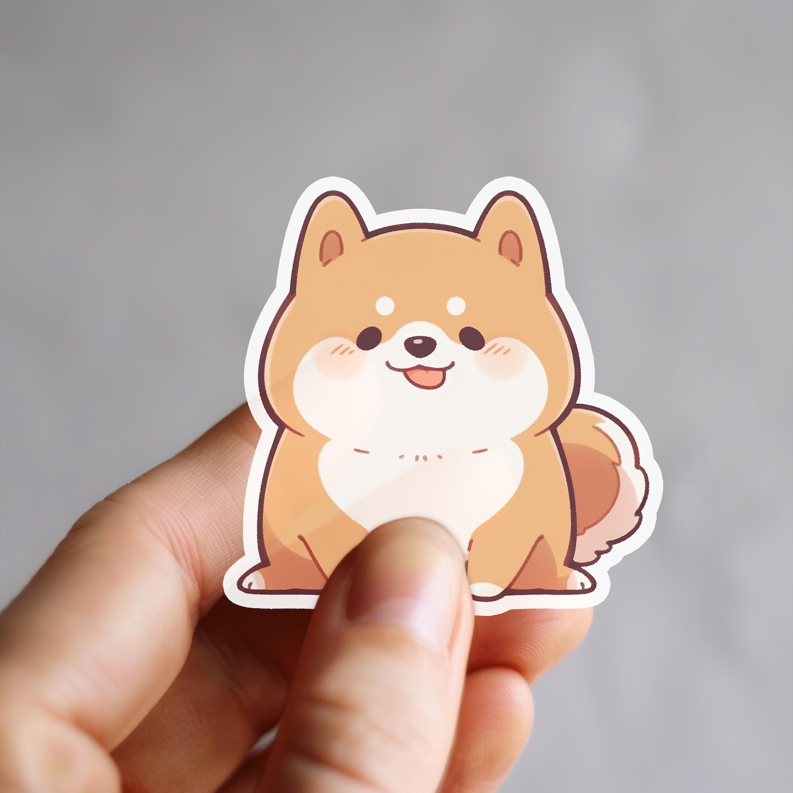 Kawaii Shiba Inu Sticker | Waterproof Vinyl Decal - Etsy