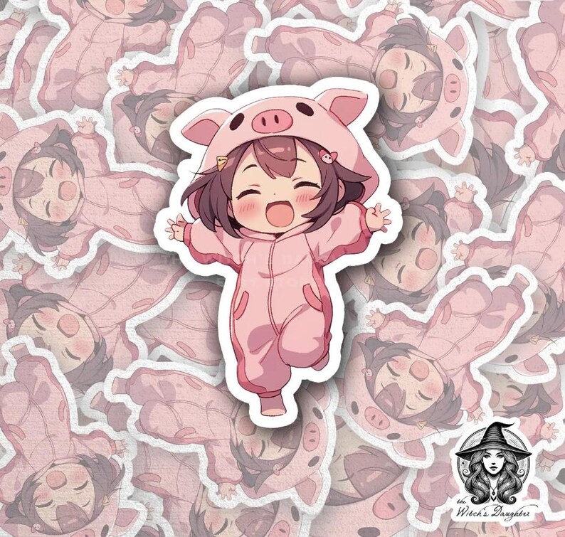 Pink Chibi Girls Sticker Bundle | Kawaii Anime Vinyl Decals - Etsy