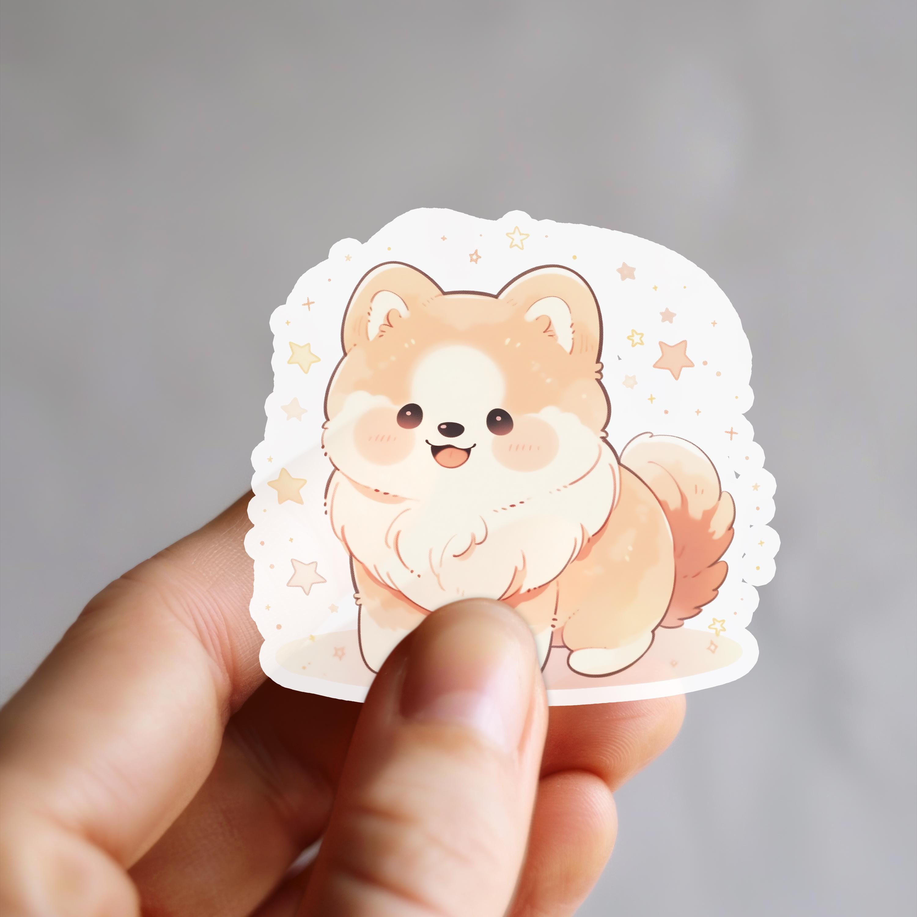 Kawaii Shiba Inu Vinyl Sticker | Waterproof Dog Lover Decal - Etsy