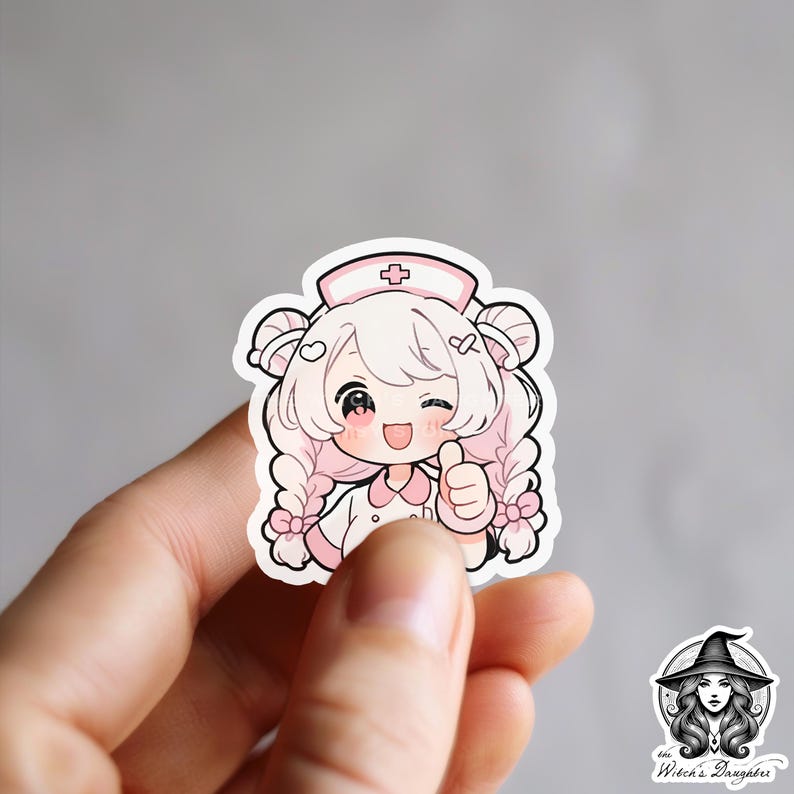 Gyr Sticker Kawaii Anime Nurse Sticker – Waterproof Vinyl Decal - Etsy