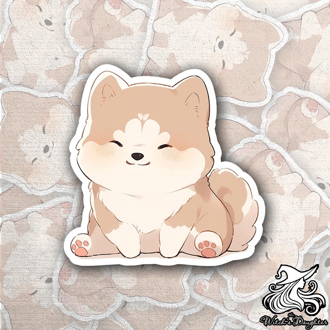 Kawaii Shiba Inu Sticker | Waterproof Vinyl Decal - Etsy