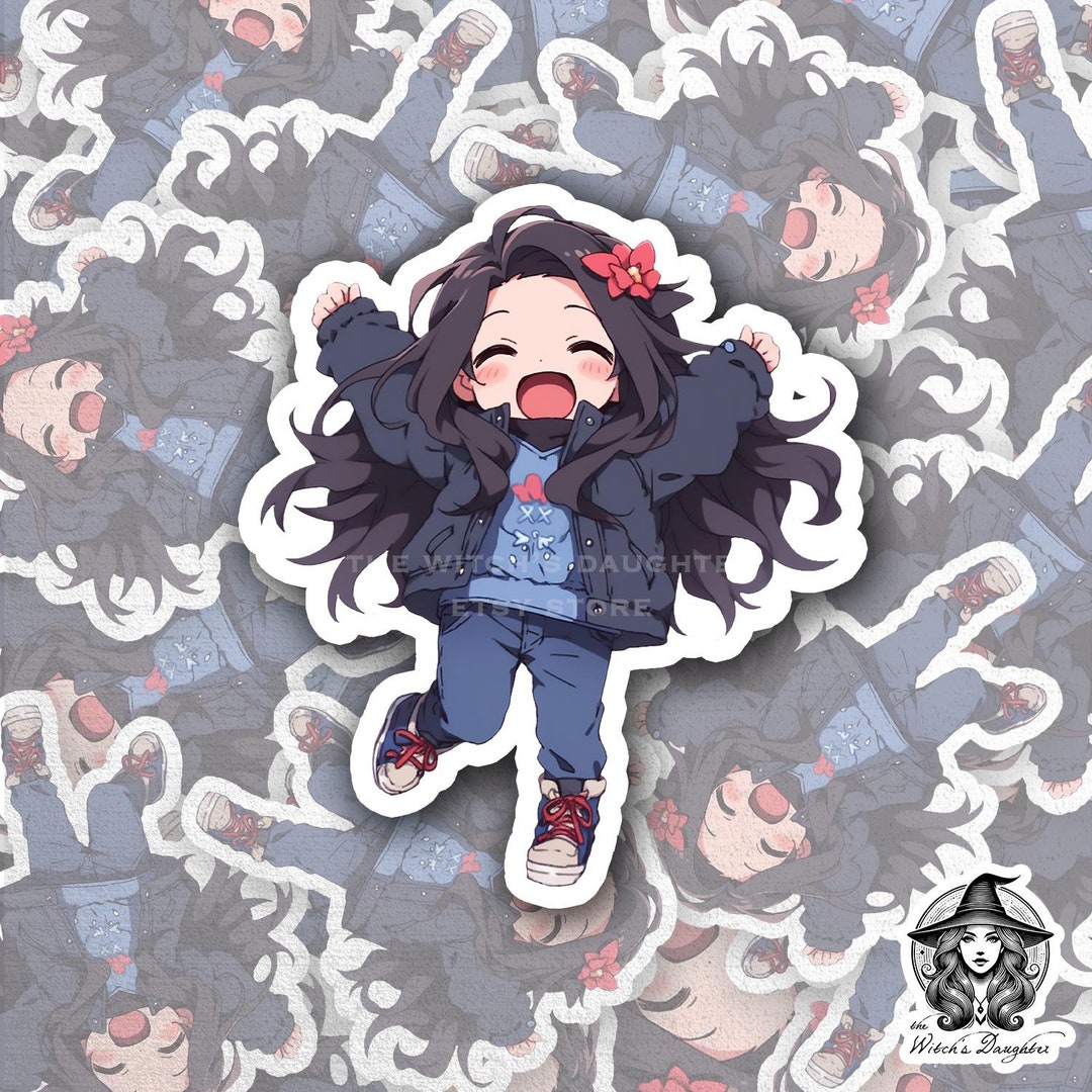 Happy Chibi Girl Sticker – Kawaii Anime Decal, Laptop Art - Etsy