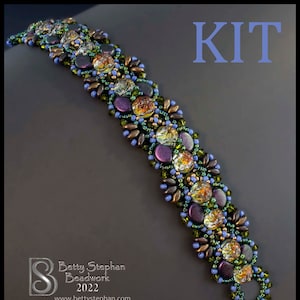 KIT Fanfare gewebtes Armband- grau und lila farben